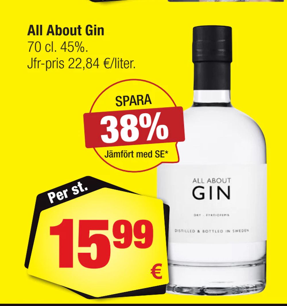 Erbjudanden på All About Gin från Calle för 15,99 €