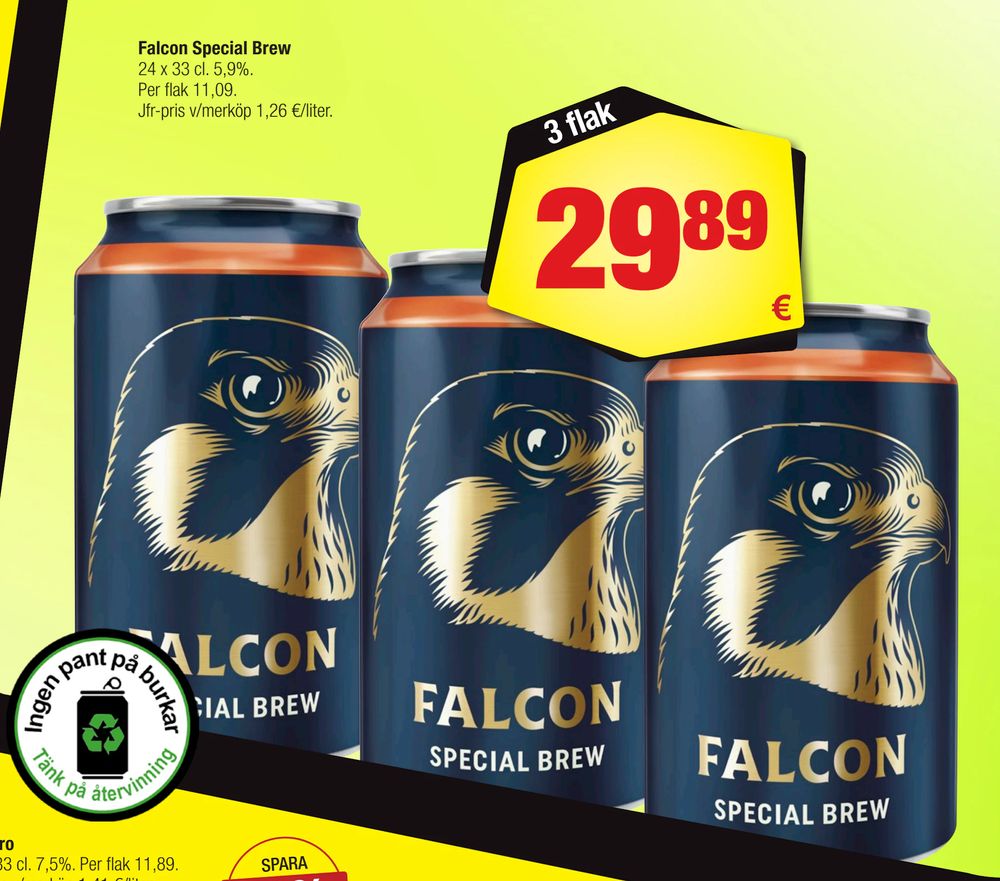 Erbjudanden på Falcon Special Brew från Calle för 29,89 €