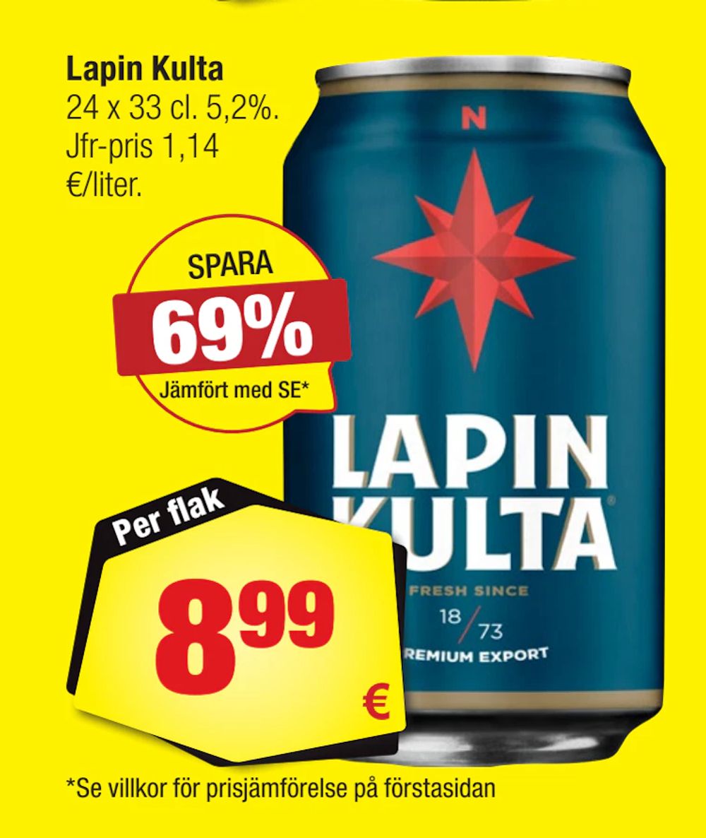 Erbjudanden på Lapin Kulta från Calle för 8,99 €