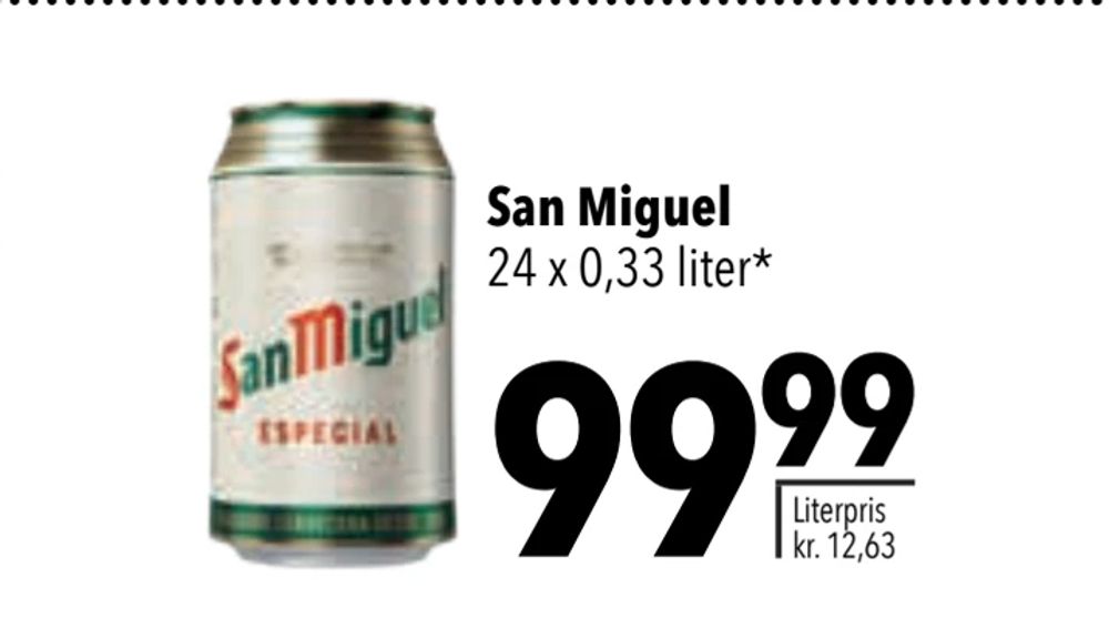 Tilbud på San Miguel fra CITTI til 99,99 kr.