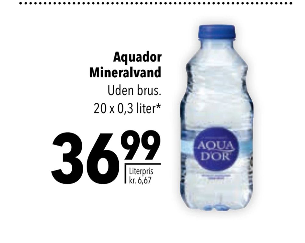 Tilbud på Aquador Mineralvand fra CITTI til 36,99 kr.