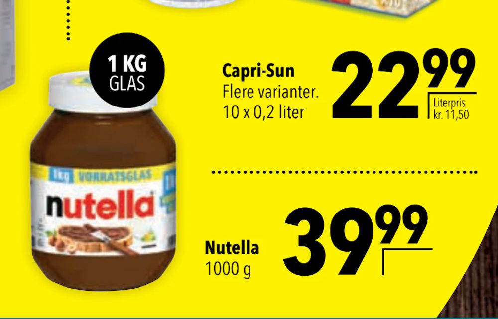 Tilbud på Nutella fra CITTI til 39,99 kr.