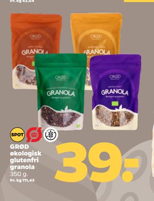 GRØD økologisk glutenfri granola