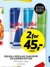 Red Bull Regular, Sukkerfri og Summer Edition