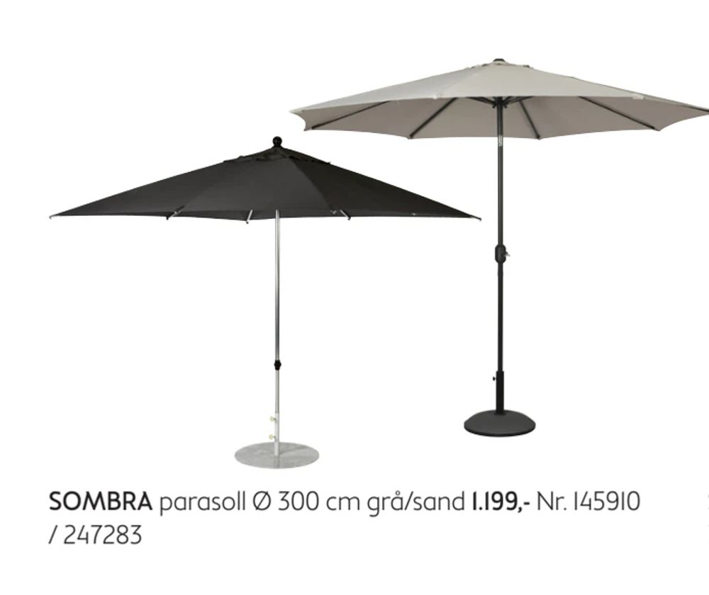 Tilbud på SOMBRA parasoll fra Bohus til 1 199 kr