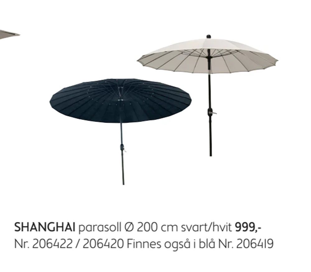 Tilbud på SHANGHAI parasoll fra Bohus til 999 kr
