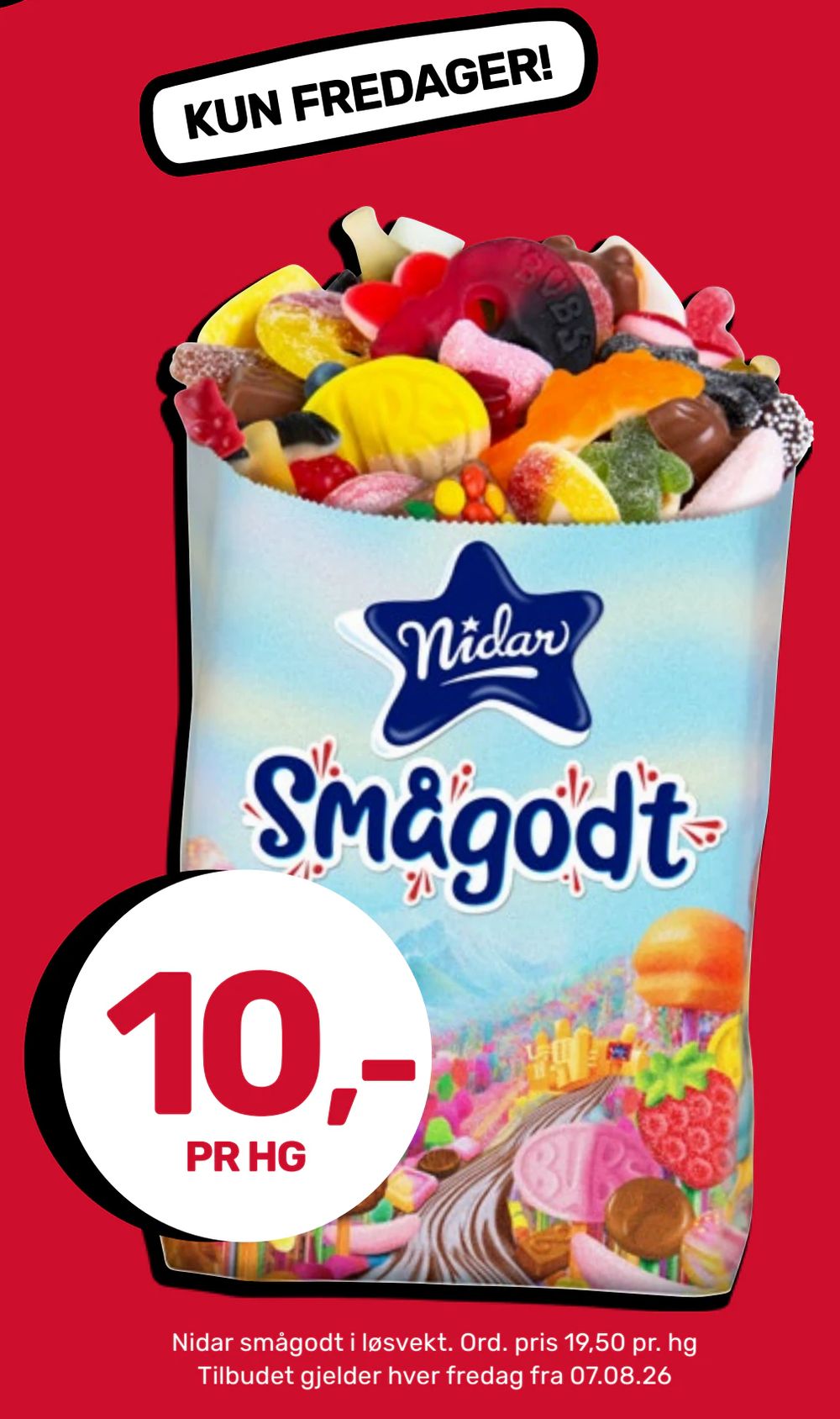 Nidar smågodt i løsvekt