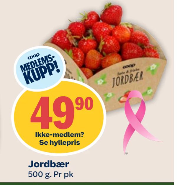 Jordbær coop MEDLEMS-KUPP!
Ikke-medlem? Se hyllepris
500 g. Pr pk