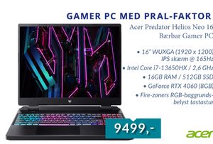 Acer Predator Helios Neo 16 Bærbar Gamer PC