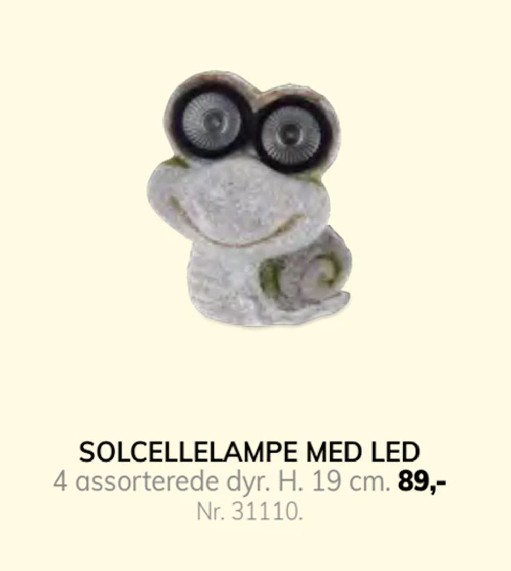 Tilbud på SOLCELLELAMPE MED LED fra Daells Bolighus til 89 kr.