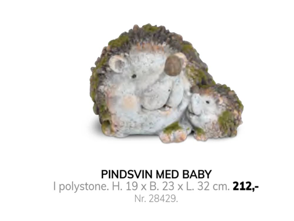 Tilbud på PINDSVIN MED BABY fra Daells Bolighus til 212 kr.