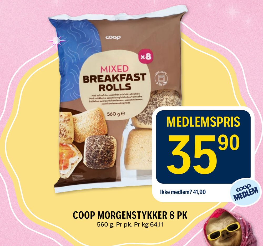 Coop Morgenstykker 8 Pk