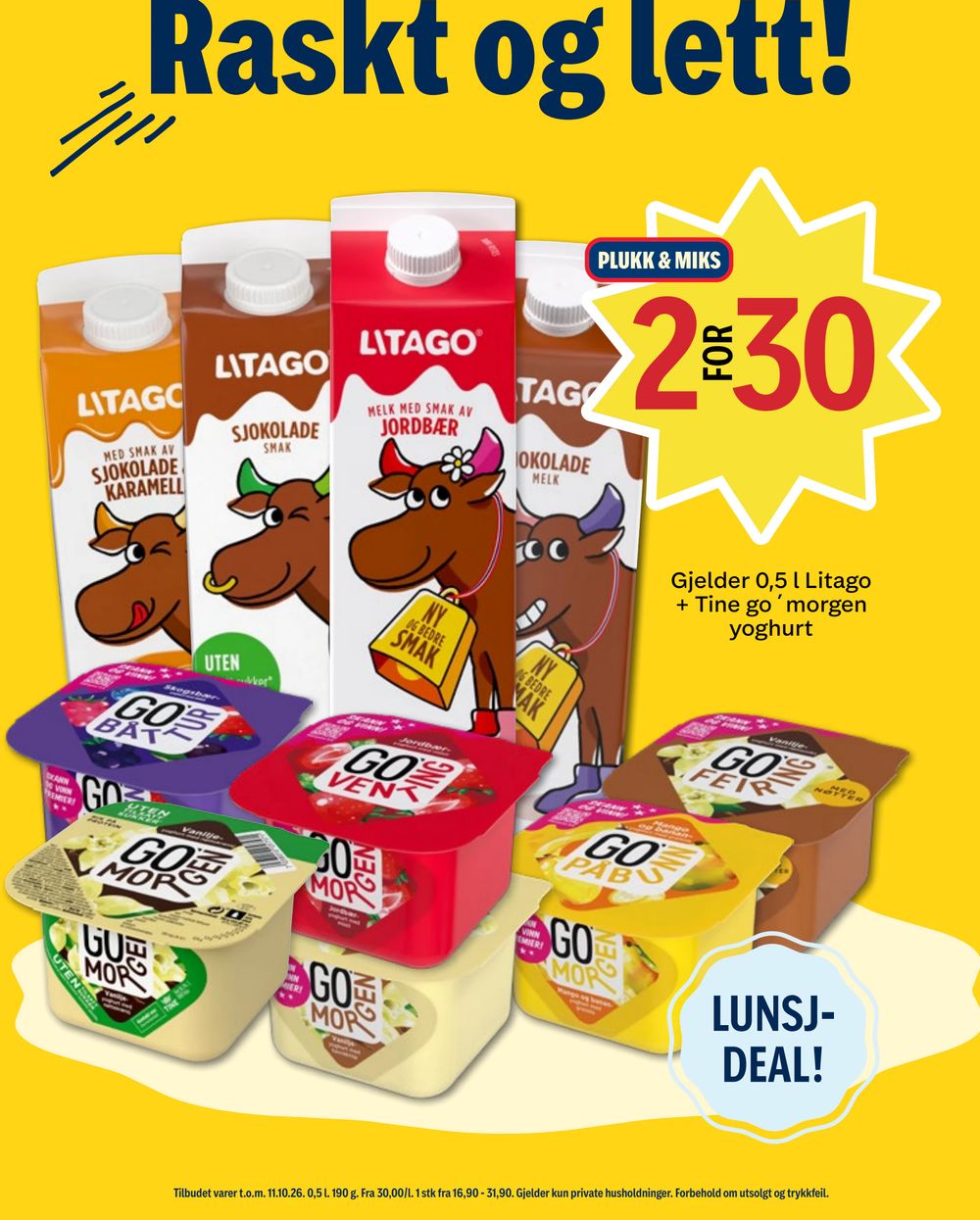 Litago + Tine go´ morgen yoghurt