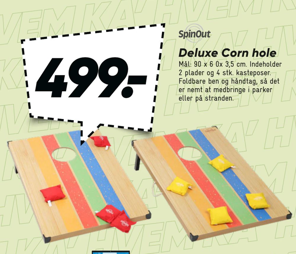 Tilbud på Deluxe Corn hole fra Bilka til 499 kr.
