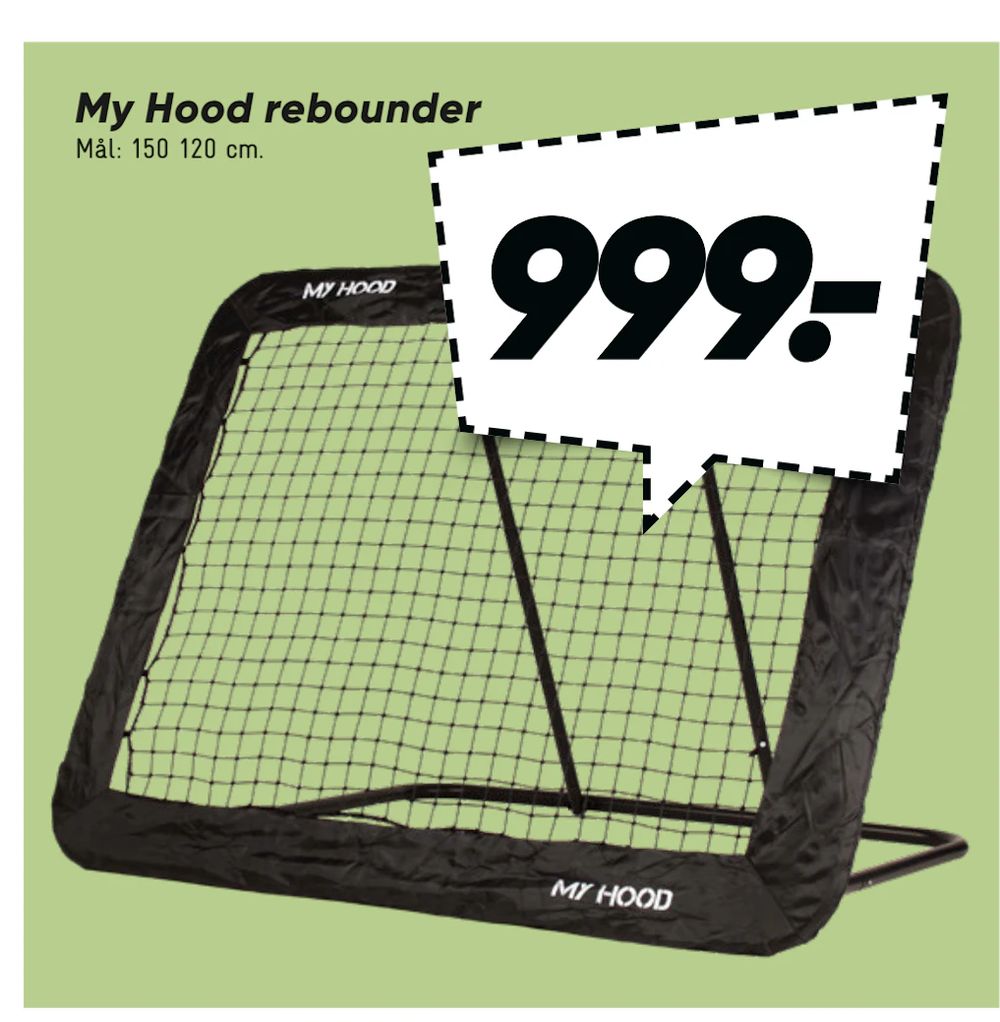 Tilbud på My Hood rebounder fra Bilka til 999 kr.