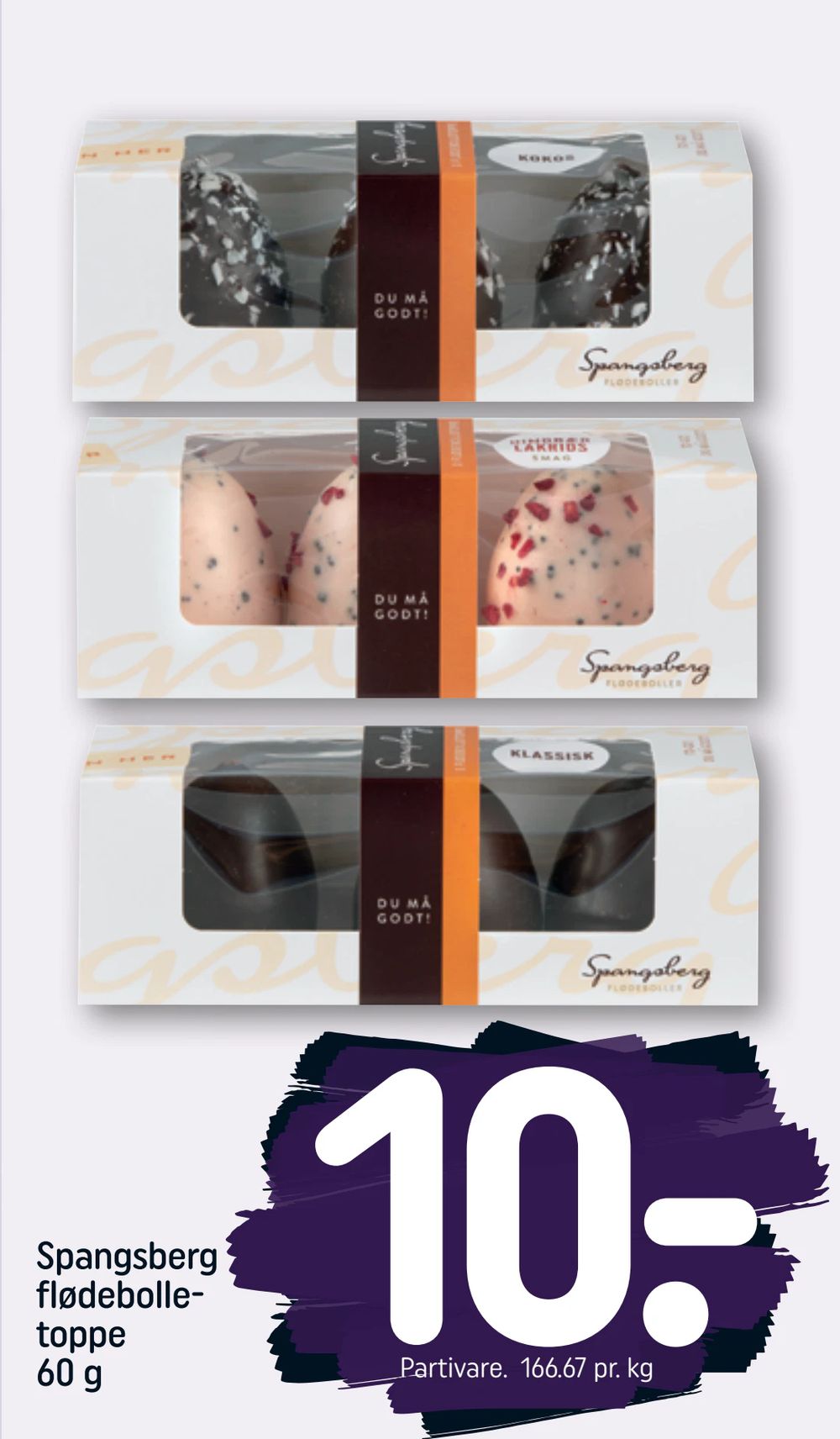 Spangsberg flødebolletoppe 60 g