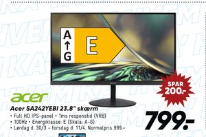 Acer SA242YEBI 23.8" skærm