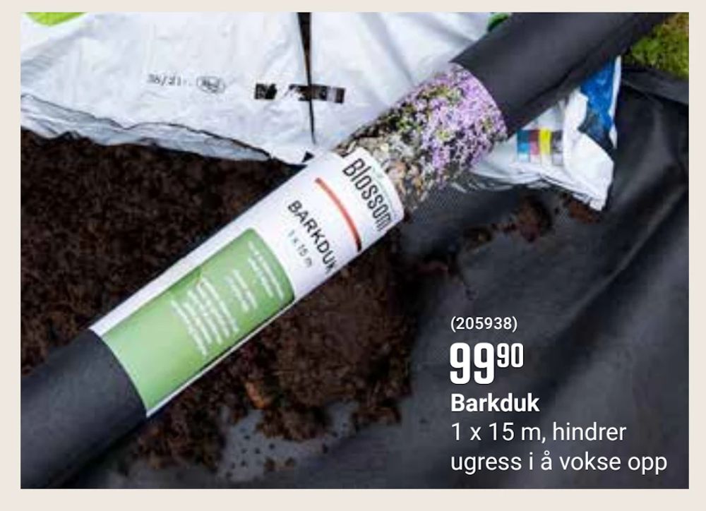 Tilbud på Barkduk fra Europris til 99,90 kr