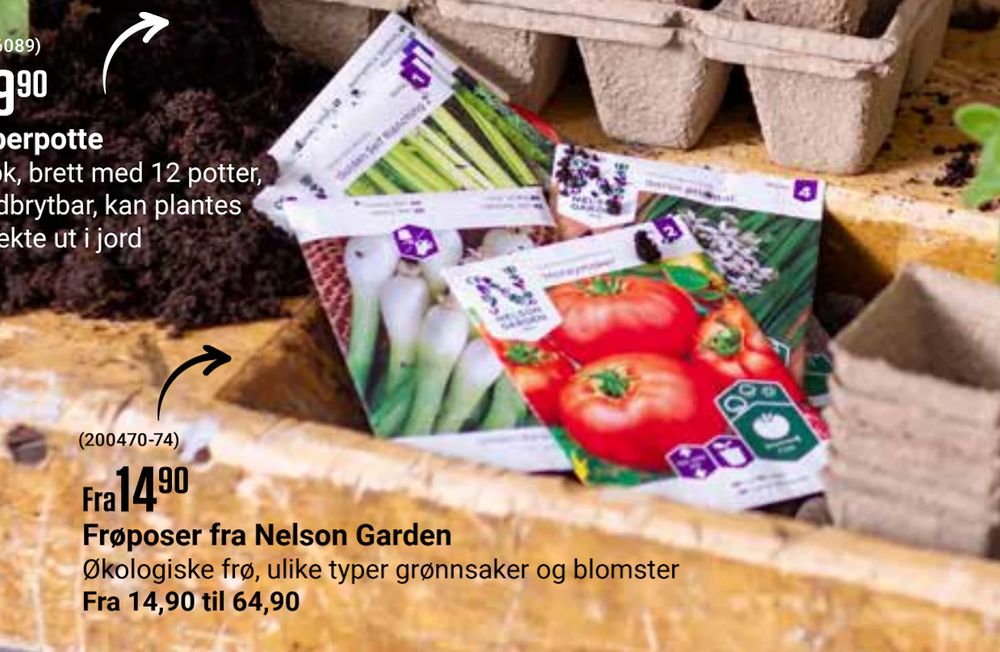 Tilbud på Frøposer fra Nelson Garden fra Europris til 14,90 kr