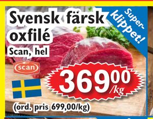 Svensk färsk oxfilé
