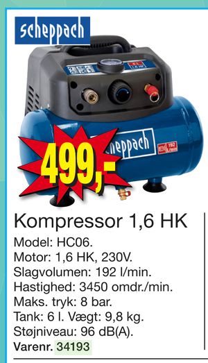 Kompressor 1,6 HK