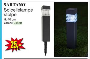 Solcellelampe stolpe