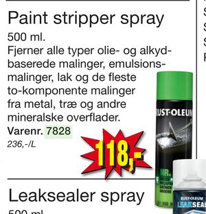 Paint stripper spray