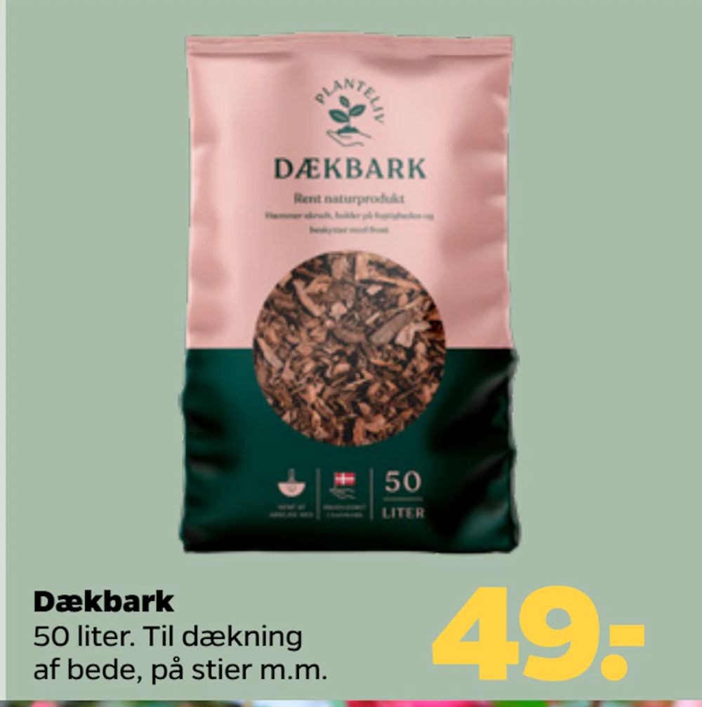 Tilbud på Dækbark fra Netto til 49 kr.