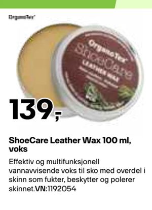 ShoeCare Leather Wax 100 ml, voks