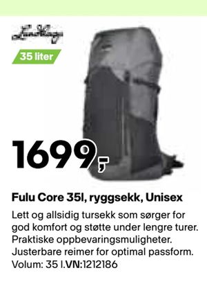 Fulu Core 35l, ryggsekk, Unisex