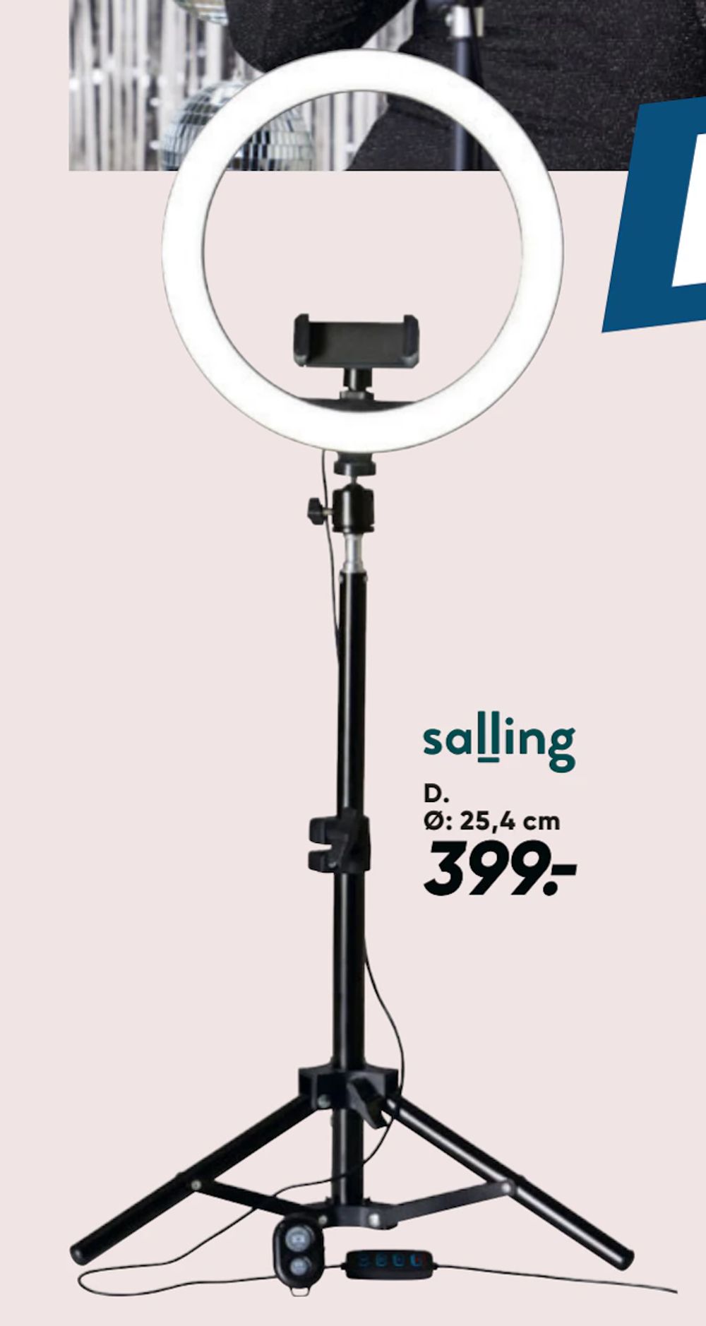 Tilbud på Ring Light lampe fra Bilka til 399 kr.