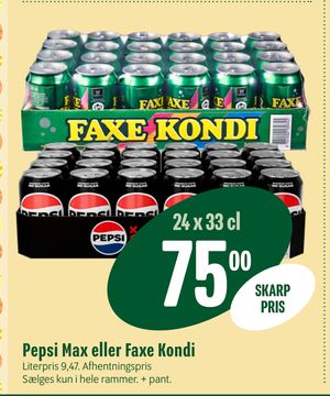 Pepsi Max eller Faxe Kondi
