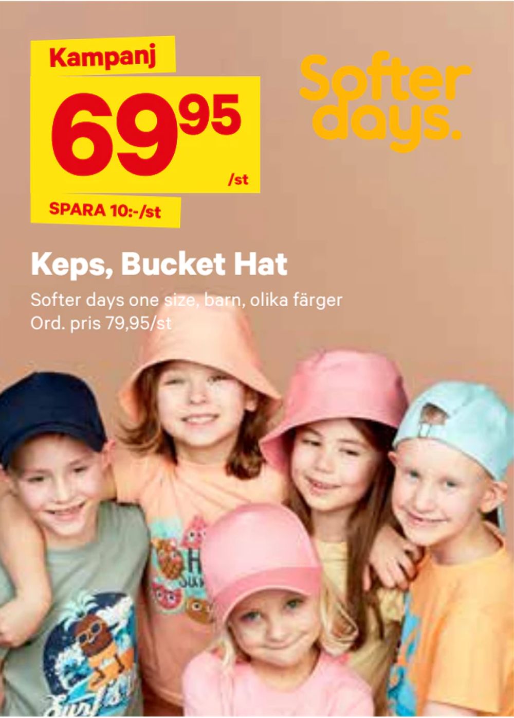 Erbjudanden på Keps, Bucket Hat från City Gross för 69,95 kr