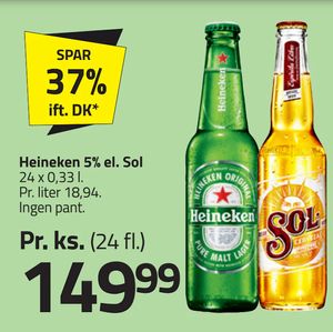 Heineken 5% el. Sol