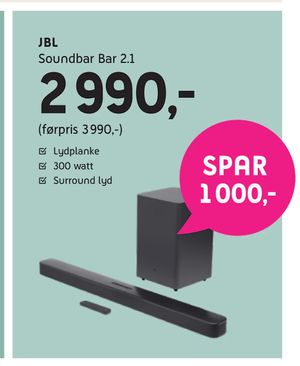 JBL Soundbar Bar 2.1