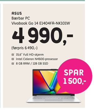 Bærbar PC Vivobook Go 14 E1404FA-NK101W