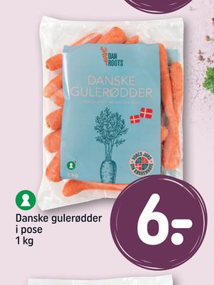 Danske gulerødder i pose 1 kg
