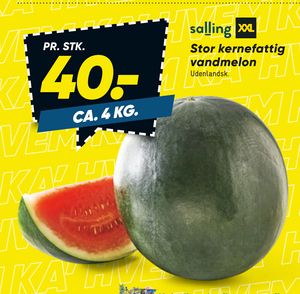Stor kernefattig vandmelon