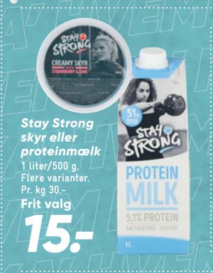 Stay Strong skyr eller proteinmælk