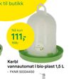Kerbl vannautomat i bio-plast 1,5 L