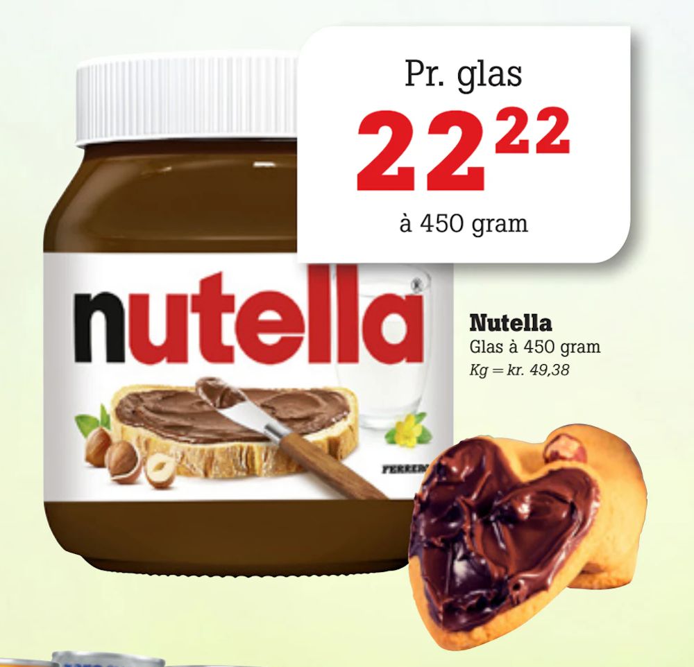 Tilbud på Nutella fra Poetzsch Padborg til 22,22 kr.