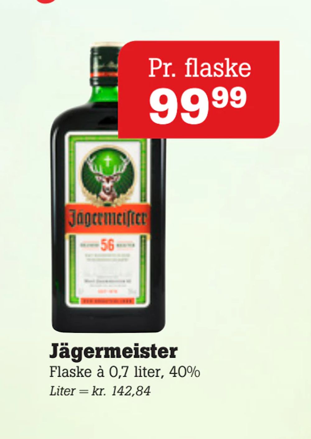 Tilbud på Jägermeister fra Poetzsch Padborg til 99,99 kr.
