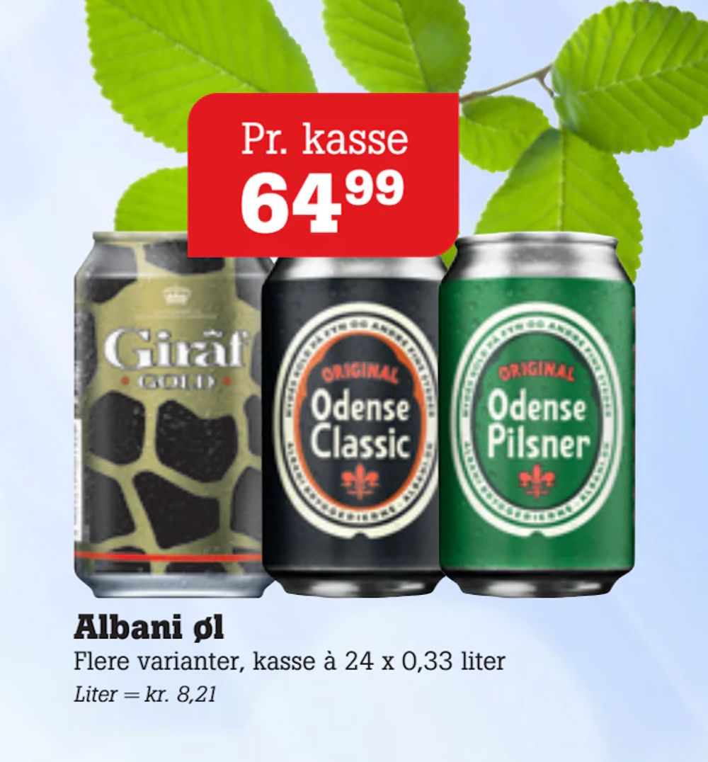 Tilbud på Albani øl fra Poetzsch Padborg til 64,99 kr.