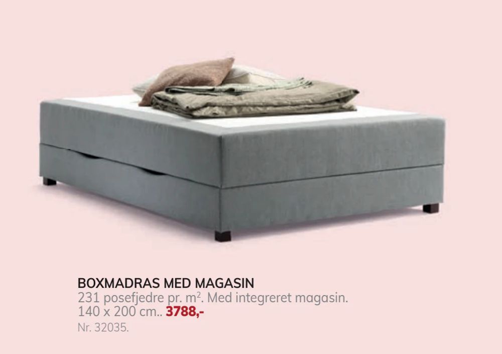 Tilbud på BOXMADRAS MED MAGASIN fra Daells Bolighus til 3.788 kr.