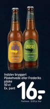 Indslev bryggeri Påskehvede eller Frederiks påske 50 cl Ex. pant