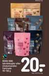REMA 1000 lakridskugler eller chokomandler Fairtrade 90-130 g