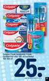 Colgate 2-pak tandpasta, 4-pak tandbørster eller 500 ml mundskyl 100-500 ml