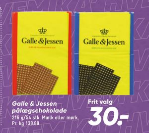 Galle & Jessen pålægschokolade