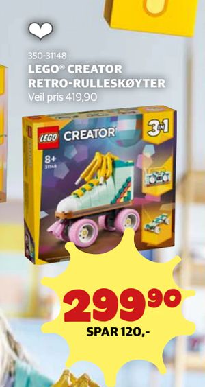 LEGO® CREATOR RETRO-RULLESKØYTER