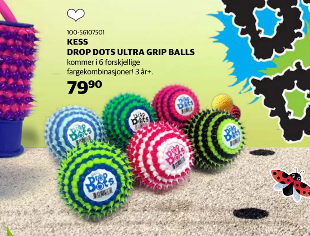 Tilbud på KESS DROP DOTS ULTRA GRIP BALLS fra Lekia til 79,90 kr